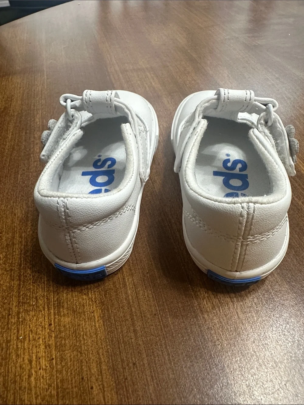 Kids White Leather Mary Jane Shoes